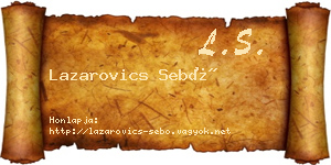 Lazarovics Sebő névjegykártya